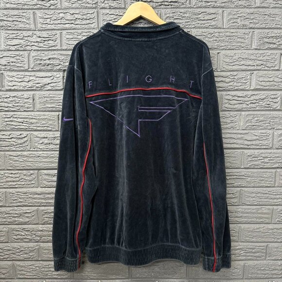 Vintage Nike Flight Air Jordan‎ Zip Up Suede Jacket Men’s XL